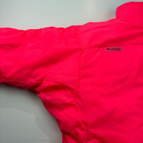 Vintage 1990s Columbia Reversible Down Puffer Jacket Pink Purple L - Picture 14 of 14